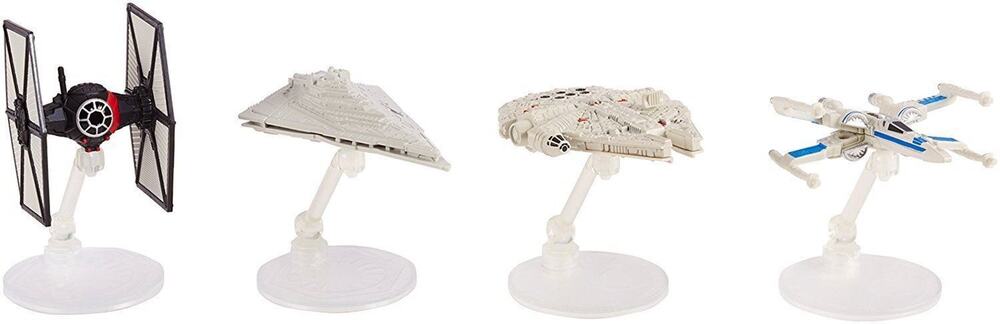 Hot Wheels Star Wars The Force Awakens Hero & Villain Starship 4-Pack